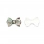 Gray mother-of-pearl bow tie 9x14mm x 1pc 