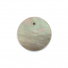 Nacre grise sequin ronde plate 12mm x 2pcs