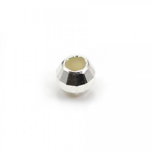 Perles rondes facettées en argent 925 2.5mm x 20pcs