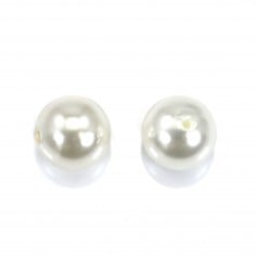 Pearl of mother of pearl white x 2pcs