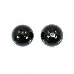 Perle Nacrée noire semi-percée x 2pcs