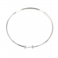 Verstellbares Armband flacher Ring für Perle halb durchbohrt Silber rhodiniert x 1St