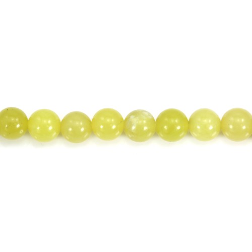 Jade lemon rond 8mm x 6pcs