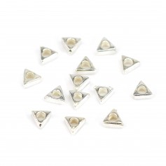 Pearl Spacer triangle 3mm Silver 925 x 10pcs