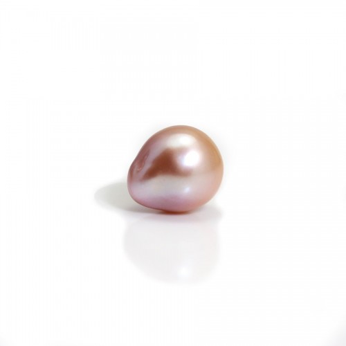 Perla coltivata d'acqua dolce, semiperla, viola, pera, 7,5-8 mm x 1 pz