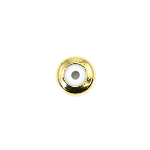 Runder Stopper, Flash-Gold plattiert, Größe 8mm x 10pcs