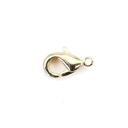  Lobster clasp by "flash" Gold on brass 7x15mm x 5pcs