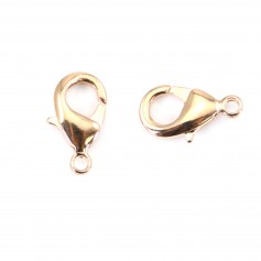  Lobster clasp by "flash" Gold rose on brass 9x15mm x 5pcs
