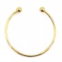 Jonc bracelet for half-driled beads 60mm plated by "flash" gold on brass x 1pc
