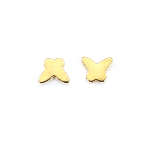 Intercalary butterfly by "flash" Gold on brass 4.9x5.9mm x 10pcs