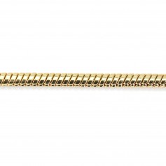 Gold flash serpentine chain on brass 3mm x 1M