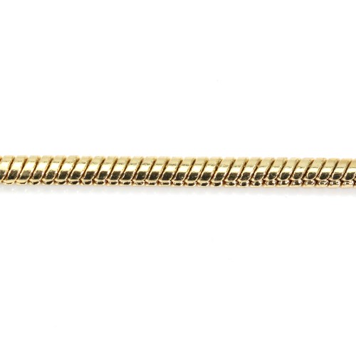 Catena a serpentina con flash oro su ottone 2,5 mm x 1 m