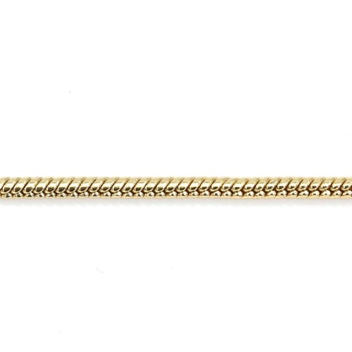 Corrente de serpentina flash dourada em latão 1.5mm x 1M