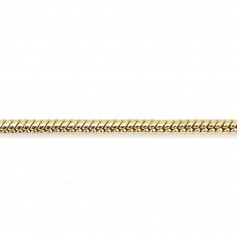 Gold flash serpentine chain on brass 1.5mm x 1M