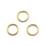 Open golden round rings in metal 0.8x6mm x 100pcs