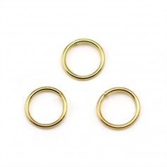 Rings welded, in round shape, in gold metal 1 * 8mm about 50pcs