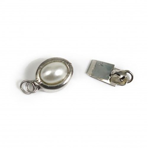 Klippverschluss, ovale Perle, 8.5x11mm, x 1St
