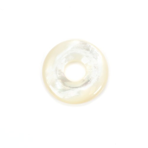 Donut Perlmutt Weiß 20mm x 1St
