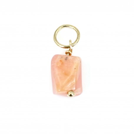 Pendentif Opale rose Baroque - Gold Filled x 1pc