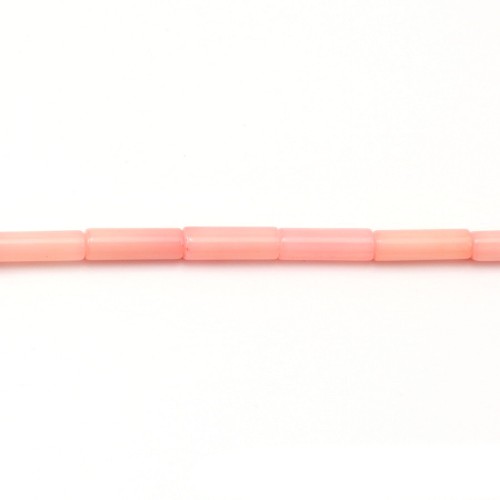 Bambou de mer, teinte rose, tube, 3x10mm x 40cm