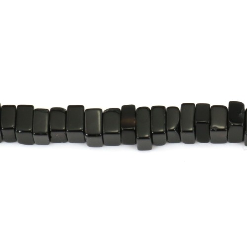 Onyx black, round square, 2.5x4.5mm x 40cm