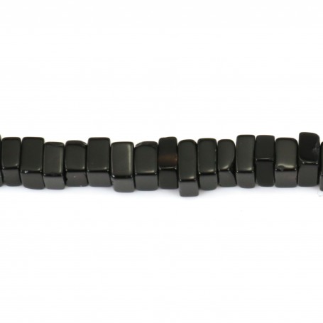 Onyx noir, rondelle carré, 2.5x4.5mm x 40cm