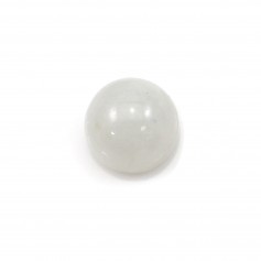 Cabochão de pedra lunar branco redondo 10mm x 1pc