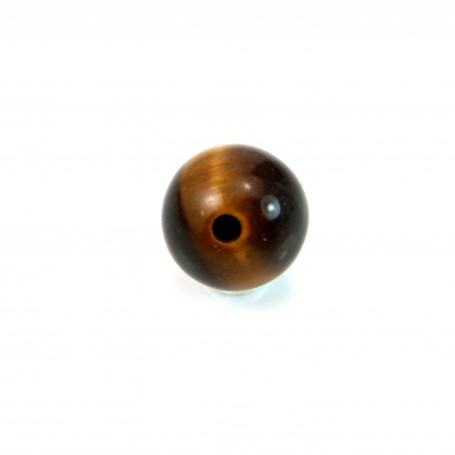 Tiger's eye, half drilled, round 6mm x 1pc