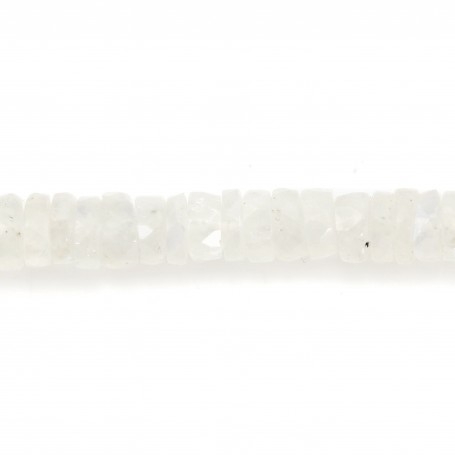Gemstone faceted heishi moon roundel 6.5-7mm x 40cm