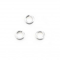 Open rings round silver 925 3x0.5mm x 50pcs