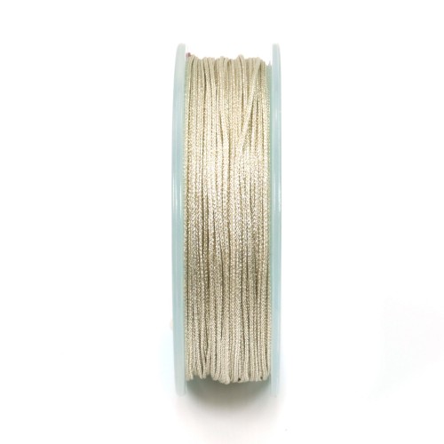 Silver polyester thread 0.6mm x 10m