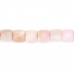 Opale rosa forma quadrata sfaccettata 6mm x 4pz