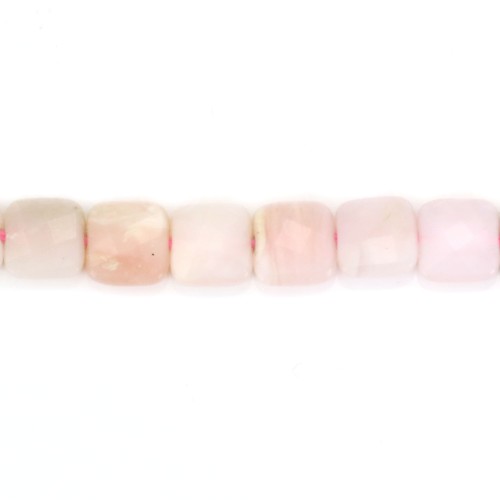 Opale rosa quadrato sfaccettato 6 mm x 39 cm