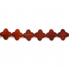 Trifoglio di agata rossa 16 mm x 2 pezzi
