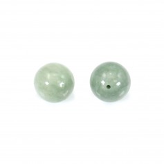 Jade nature semi-pierced round 10mm x 2pcs