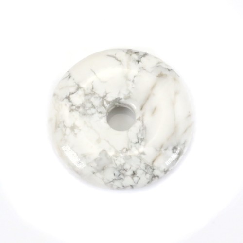 White Howlite Donut 30mmx6mmx4.8mm