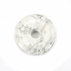 Weißer Howlith-Donut 30mm x 1pc