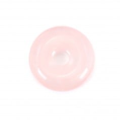 Ciambella di quarzo rosa 30 mm x 1 pz