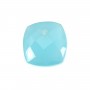 Pendant blue chalcedony faceted 10mm x 1pc