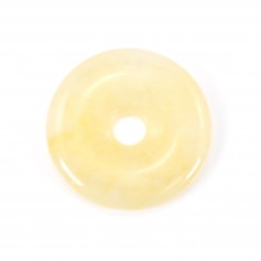 Gelbe Jade-Donut 30mm x 1Stk