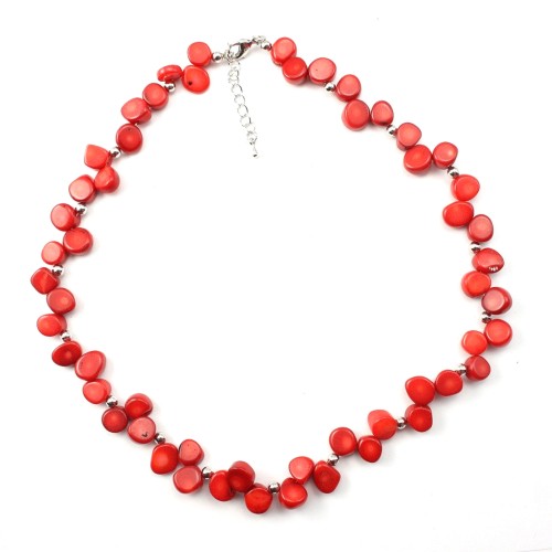Simple necklace RED SEA BAMBOO round flat