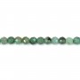 Emerald green synthetic, in faceted round shape, 2mm x 40cm