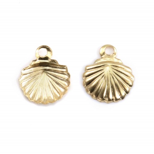 Gold Filled Shell Charm 7mm x 1pc