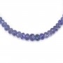 Necklace tanzanite degraded faceted roundel 7.90x5.10mm x 45cm