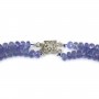 Necklace tanzanite faceted rondelle 2 strands 