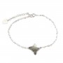 Graues Perlmutt Schmetterling Armband - 925er Silber rhodiniert x 1St