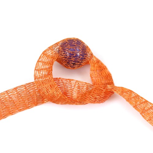 Malla tubular naranja de 6 mm x 91,4 cm