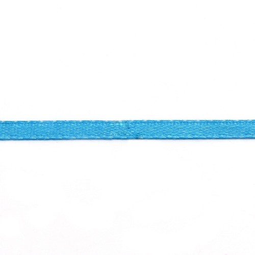 Polyestergarn Doppelseitig Satin 3mm Himmelblau x 5 m