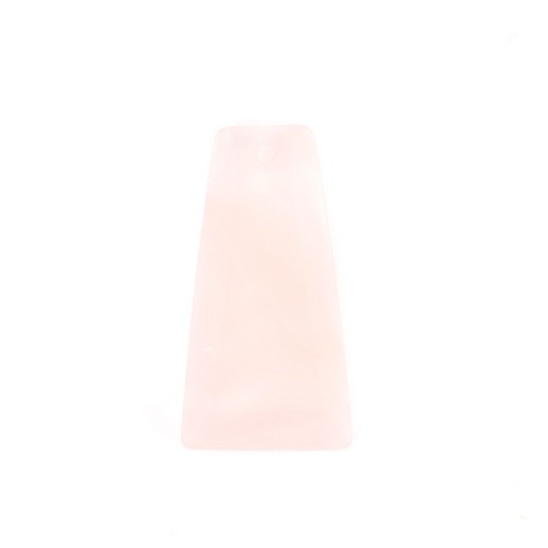 Ciondolo di quarzo rosa trapezoidale 13x25mm x 1pc