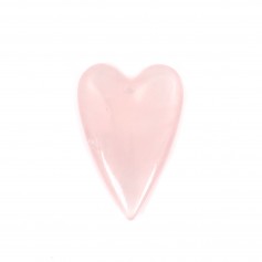 Rose Quartz Heart Pendant 20x30mm x 1pc